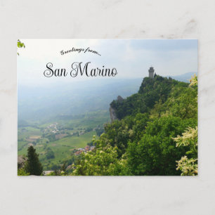 Postal Una vista aérea de San Marino