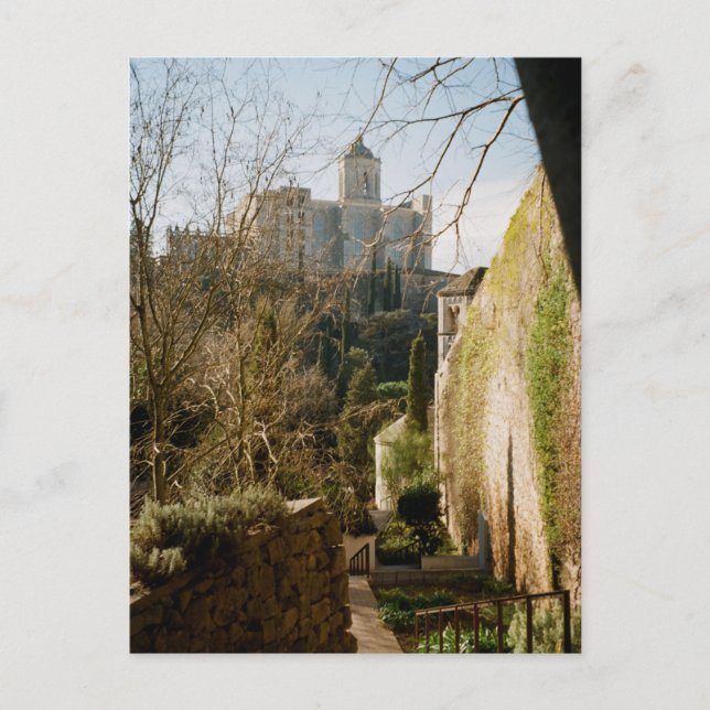 Postal Una vista caprichosa de Girona (Anverso)