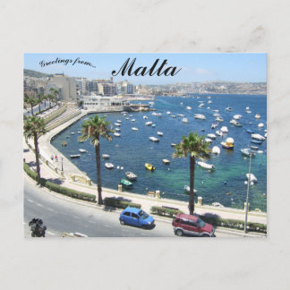 Postal Una vista costera de Malta