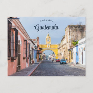 Postal Una vista de Antigua Guatemala