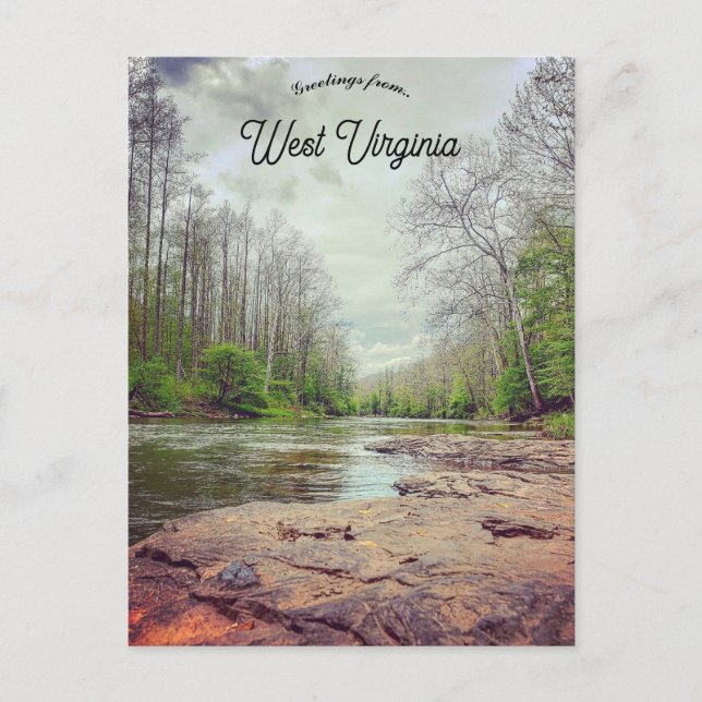 Postal Una vista de Bergoo West Virginia (Anverso)