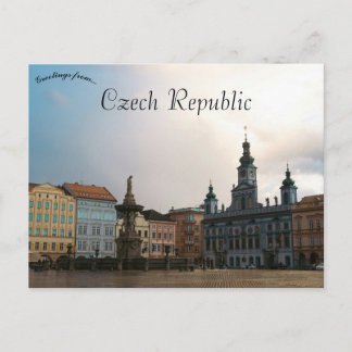 Postal Una vista de Budweis República Checa