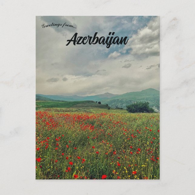 Postal Una vista de Ismailli Azerbaiyán (Anverso)
