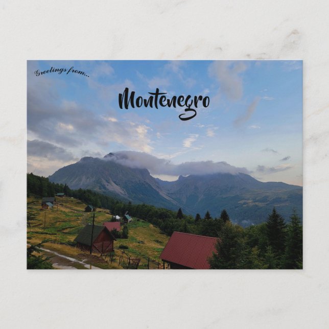 Postal Una vista de Komovi Montenegro (Anverso)