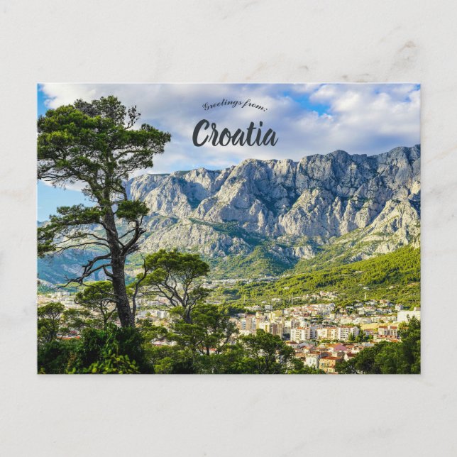 Postal Una vista de Makarska Croacia (Anverso)
