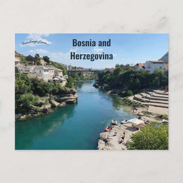 Postal Una vista de Mostar Bosnia y Herzegovina (Anverso)