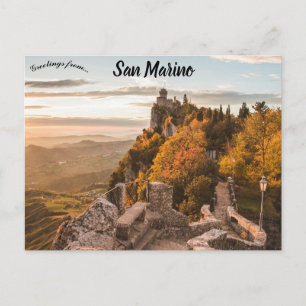 Postal Una vista de San Marino