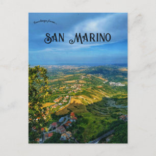 Postal Una vista de San Marino