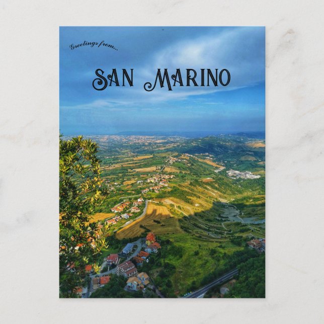 Postal Una vista de San Marino (Anverso)
