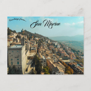 Postal Una vista de San Marino con dron