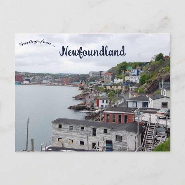 Postal Una vista de St. John's Terranova Canadá (Anverso)
