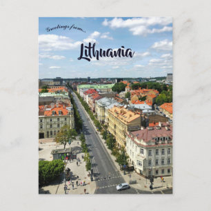 Postal Una vista de Vilnius Lituania