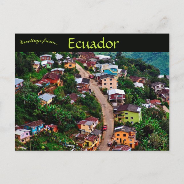 Postal Una vista de Zaruma Ecuador (Anverso)