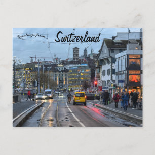 Postal Una vista de Zúrich Suiza