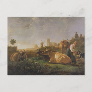 Postal Una vista lejana de Dordrecht