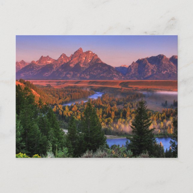 Postal Una vista por la mañana (Anverso)