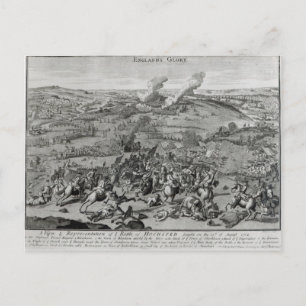 Postal Una vista y representación de la batalla de