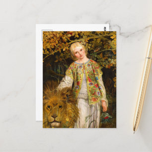 Postal Una y el León, 1860 por William Bell Scott