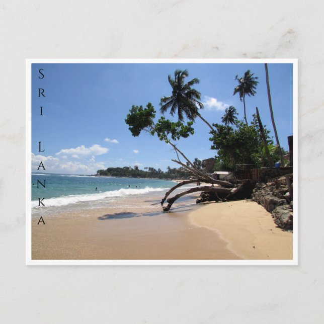 Postal unawatuna beach galle (Anverso)