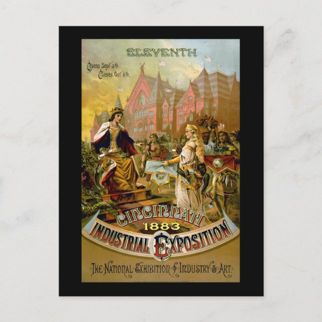 Postal Undécima exposición industrial de Cincinnati (Anverso)