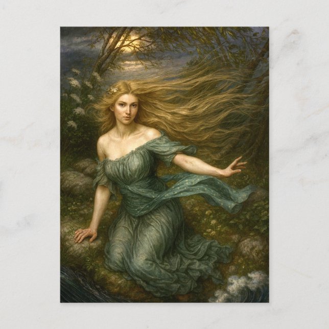 Postal Undine a la luz de la luna (Anverso)