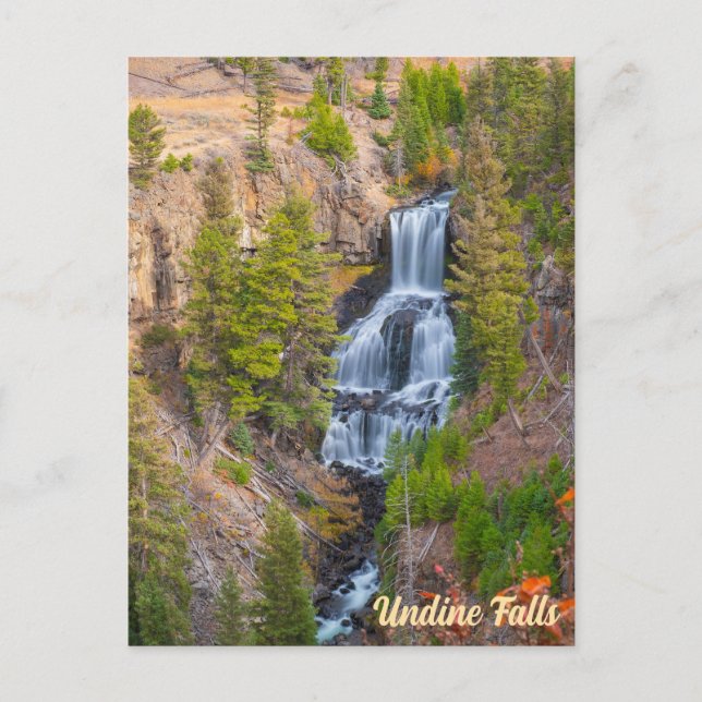 Postal Undine Falls Lava Creek Yellowstone National Park (Anverso)