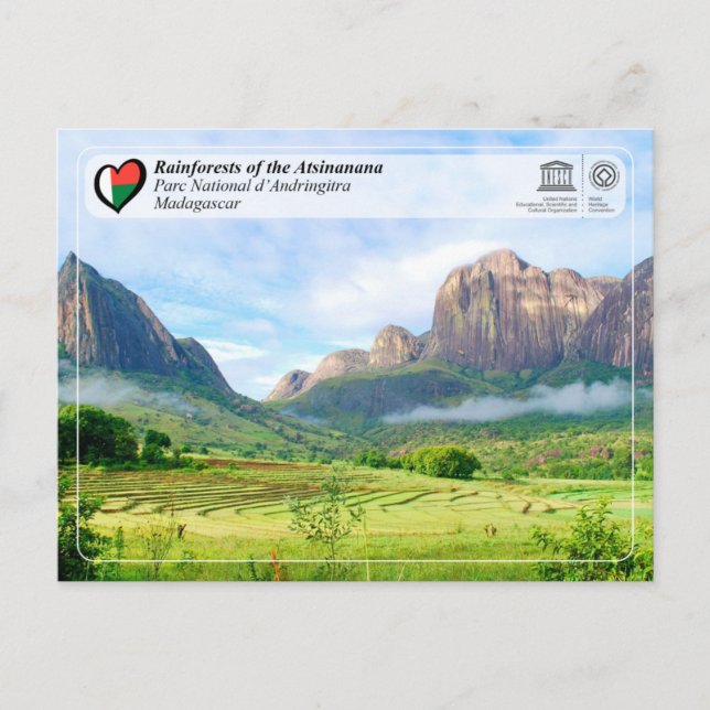 Postal UNESCO - Atsinanana - Parque nacional Andringitra (Anverso)