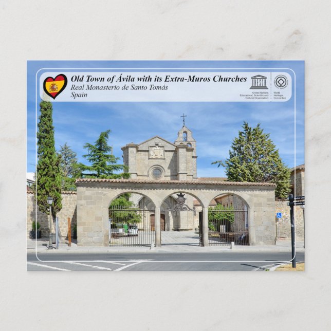 Postal UNESCO - Ávila - Real Monasterio de Santo Tomás (Anverso)