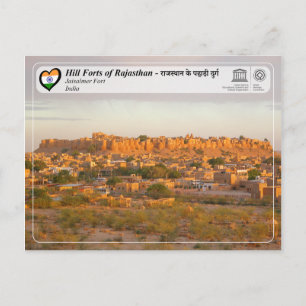 Postal UNESCO - Foros de montaña de Rajasthan - Fuerte de