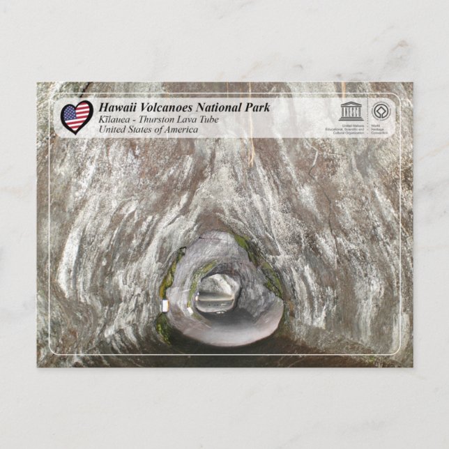 Postal UNESCO - Hawaii Volcanes NP - Kīlauea Postcard (Anverso)