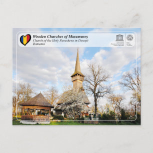 Postal UNESCO - Iglesia de la Santa Parascheva en Desesti