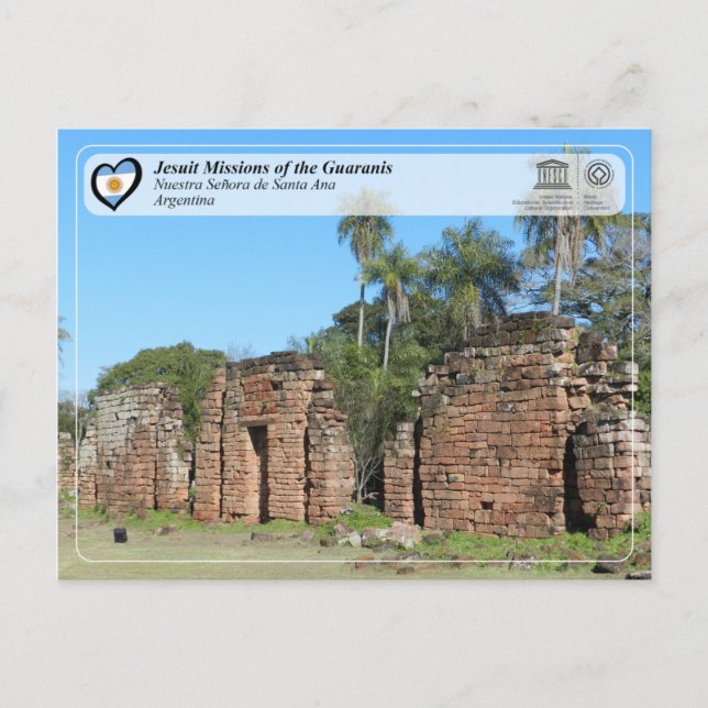 Postal UNESCO - Misiones jesuitas de los guaraníes (Anverso)