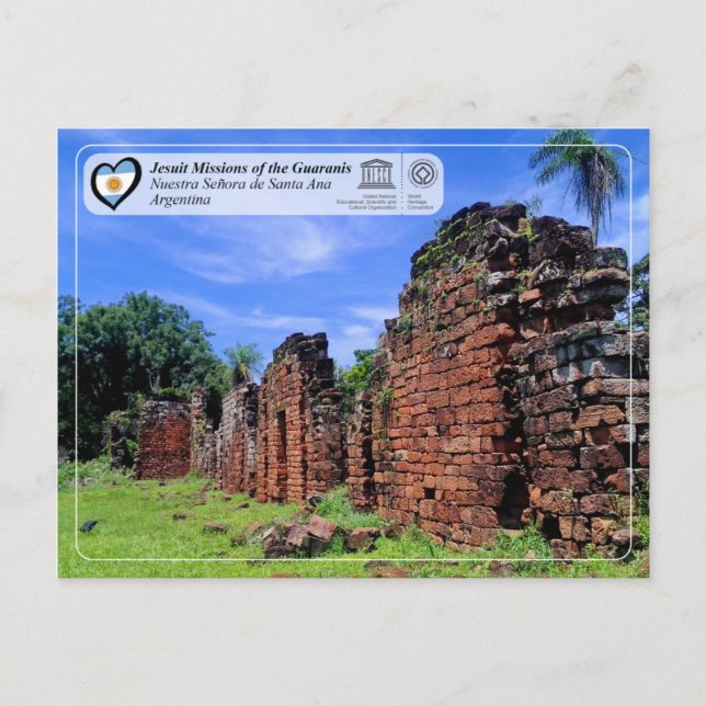 Postal UNESCO - Misiones jesuitas de los guaraníes (Anverso)