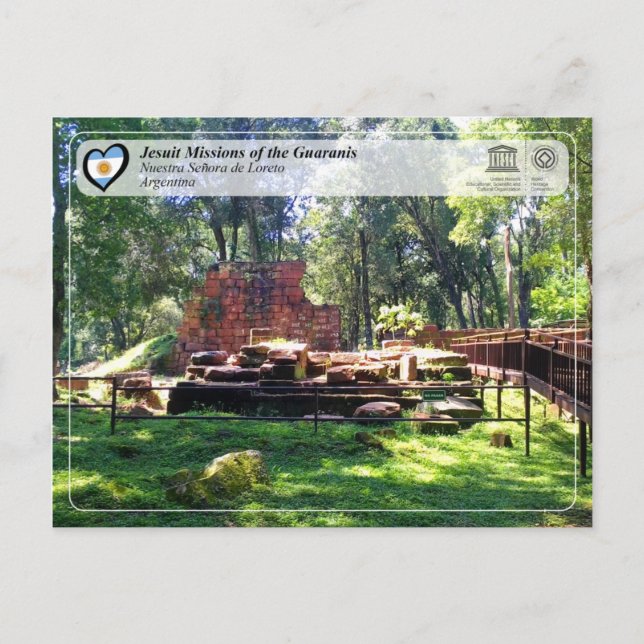 Postal UNESCO - Misiones jesuitas de los guaraníes (Anverso)