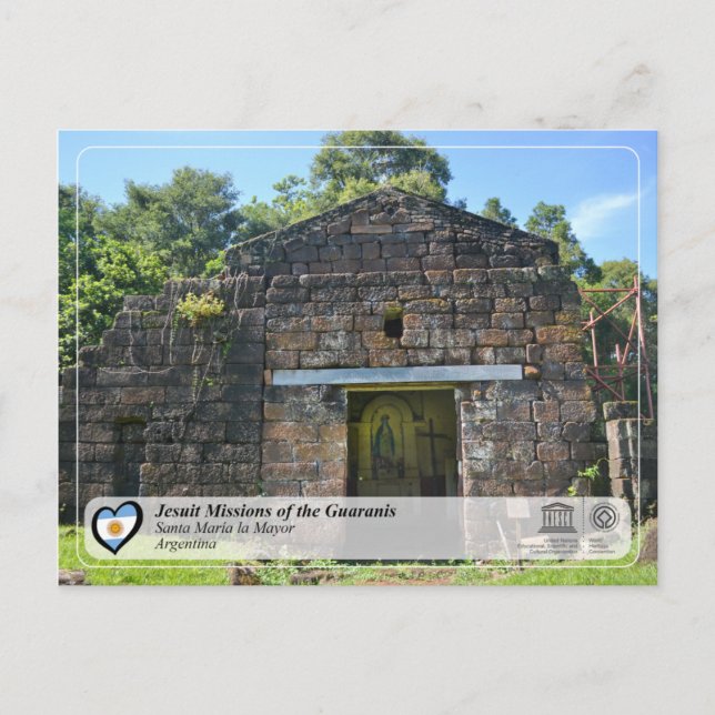 Postal UNESCO - Misiones jesuitas de los guaraníes (Anverso)