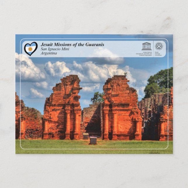 Postal UNESCO - Misiones jesuitas de los guaraníes (Anverso)