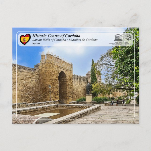 Postal UNESCO - Murallas de Córdoba (Anverso)