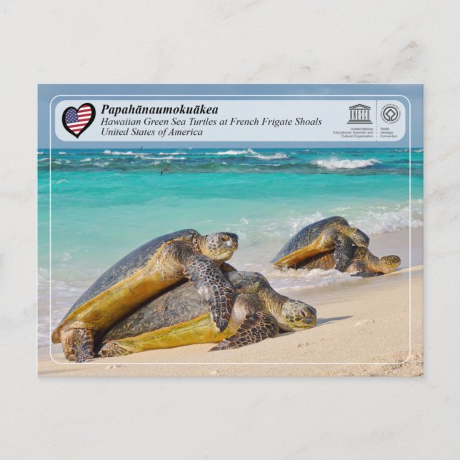 Postal UNESCO - Papahānaumokuākea - French Frigate Shoals (Anverso)