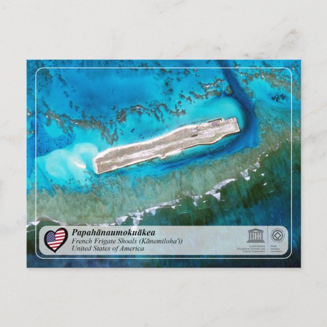 Postal UNESCO - Papahānaumokuākea - French Frigate Shoals (Anverso)