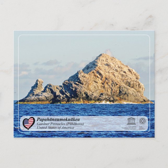 Postal UNESCO - Papahānaumokuākea - Gardner Pinnacles (Anverso)