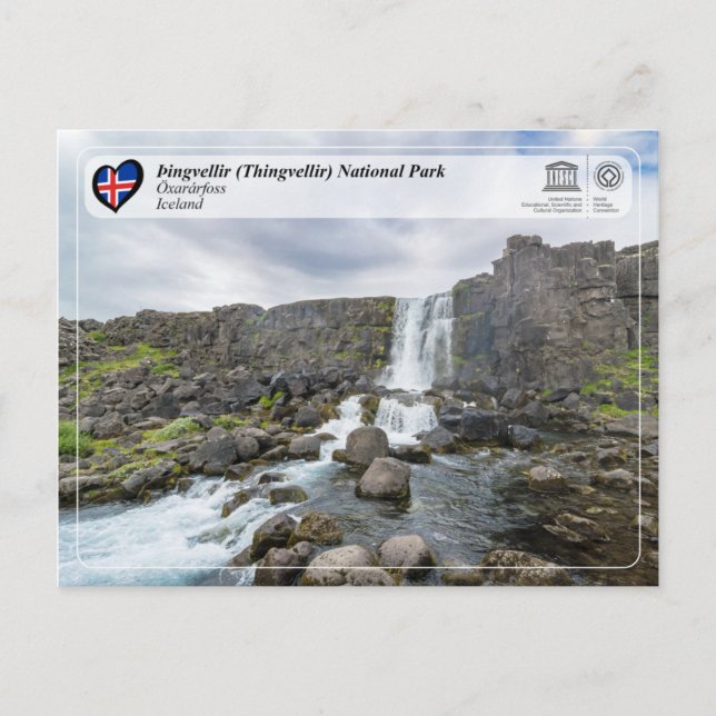 Postal UNESCO - Parque nacional de Thingvellir (Thingvell (Anverso)