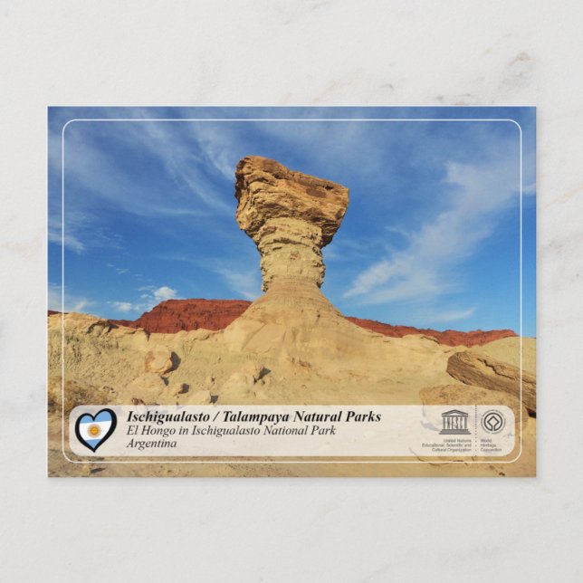 Postal UNESCO - Parques naturales de Ischigualasto/Talamp (Anverso)