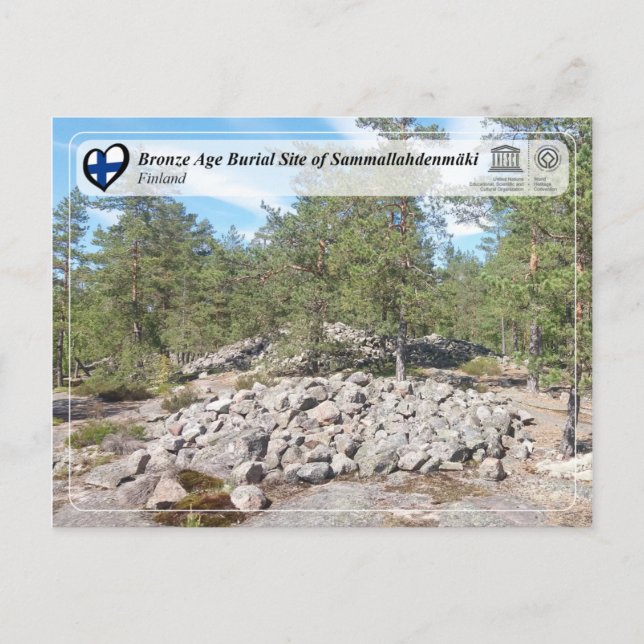 Postal UNESCO - Sitio de Sammallahdenmäk en la Edad de Br (Anverso)
