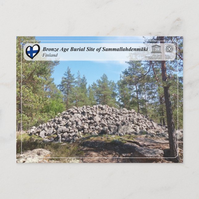 Postal UNESCO - Sitio de Sammallahdenmäk en la Edad de Br (Anverso)