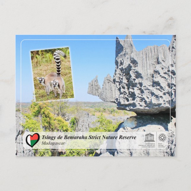 Postal UNESCO - Tsingy de Bemaraha Strict Nature Reserve (Anverso)