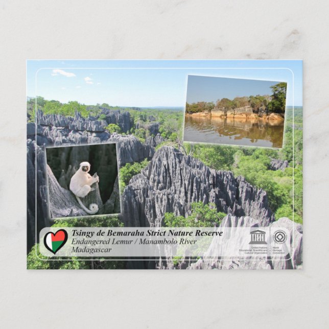 Postal UNESCO - Tsingy de Bemaraha Strict Nature Reserve (Anverso)