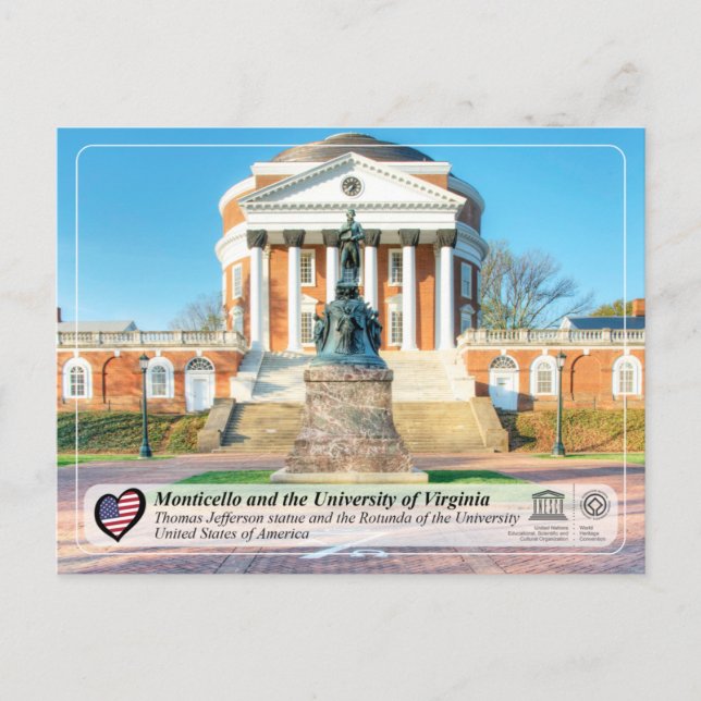Postal UNESCO - University of Virginia in Charlottesville (Anverso)