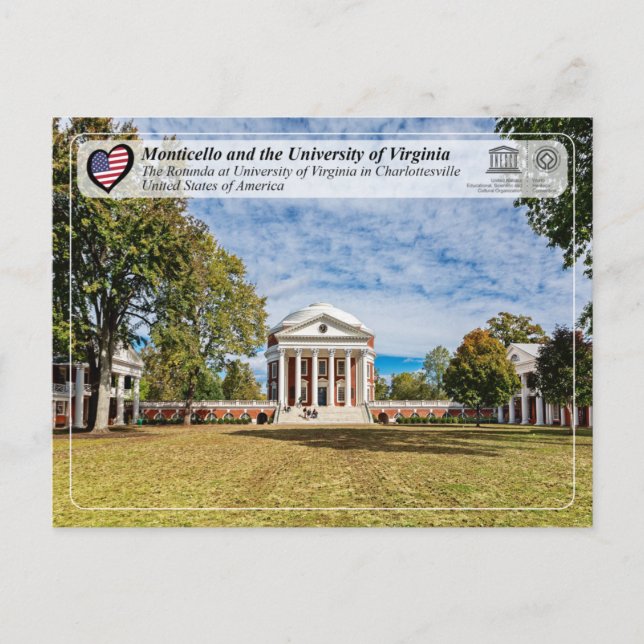 Postal UNESCO - University of Virginia in Charlottesville (Anverso)