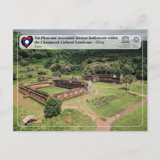 Postal UNESCO - Vat Phou and Champasak Cultural Landscap (Anverso)