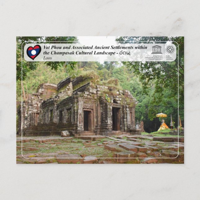 Postal UNESCO - Vat Phou and Champasak Cultural Landscape (Anverso)